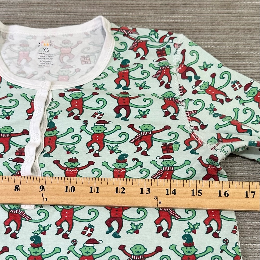 Roller Rabbit Women's Elephant Holiday Christmas Pajama Set Top Pants Size XS - Picture 5 of 9